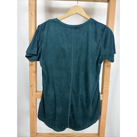 NWT Dear John Another Love Green Pocket VNeck Short Sleeve Shirt #1080 Size SM - Picture 2 of 3